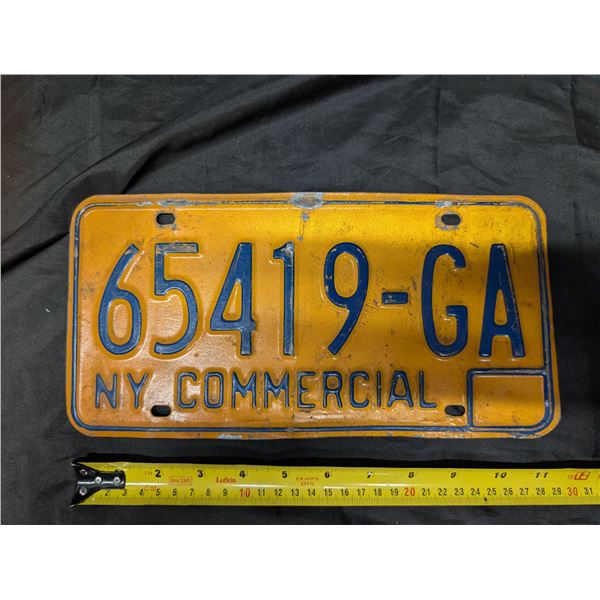 New York Plate 65419-GA Commercial.