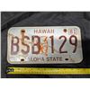 Image 1 : 1981 Hawaii Plate B5B-129.