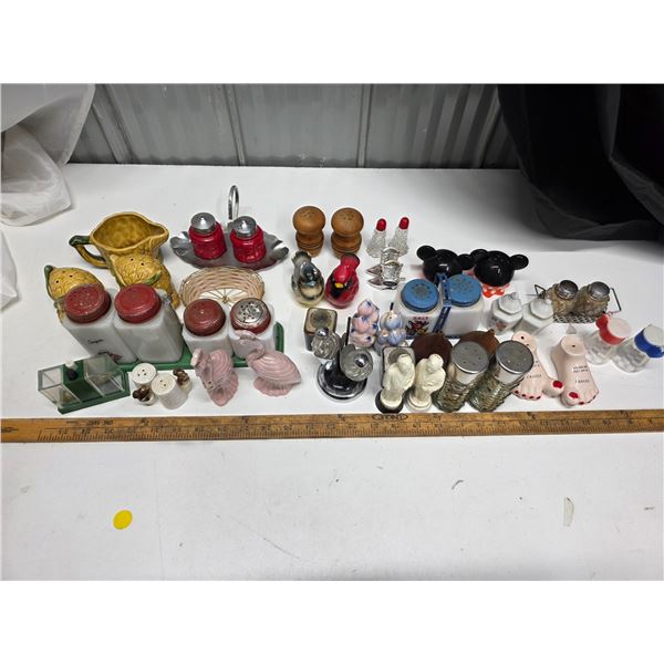 Lot of vintage salt and pepper shakers