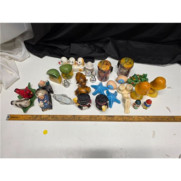 Lot of vintage salt and pepper shakers