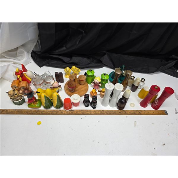 Lot of vintage salt and pepper shakers