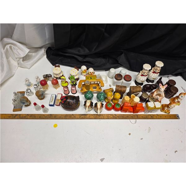 Lot of vintage salt and pepper shakers