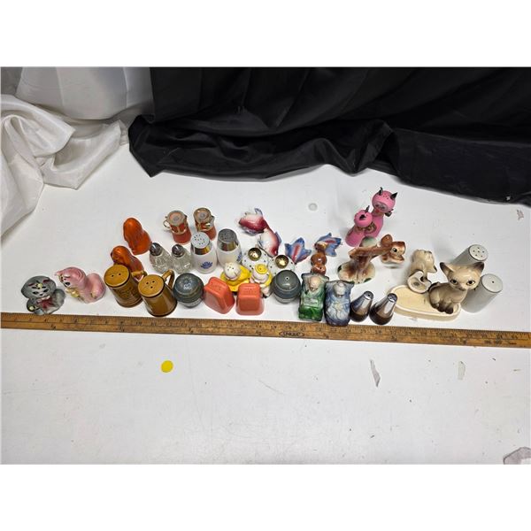 Lot of vintage salt and pepper shakers