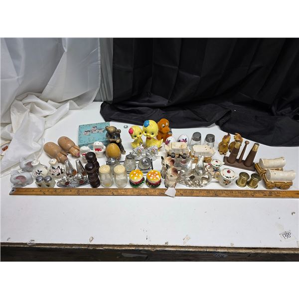 Lot of vintage salt and pepper shakers