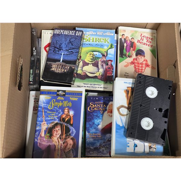 Lot of DVD's and VHS tapes