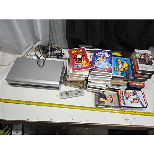 VHS tapes and VHS machine