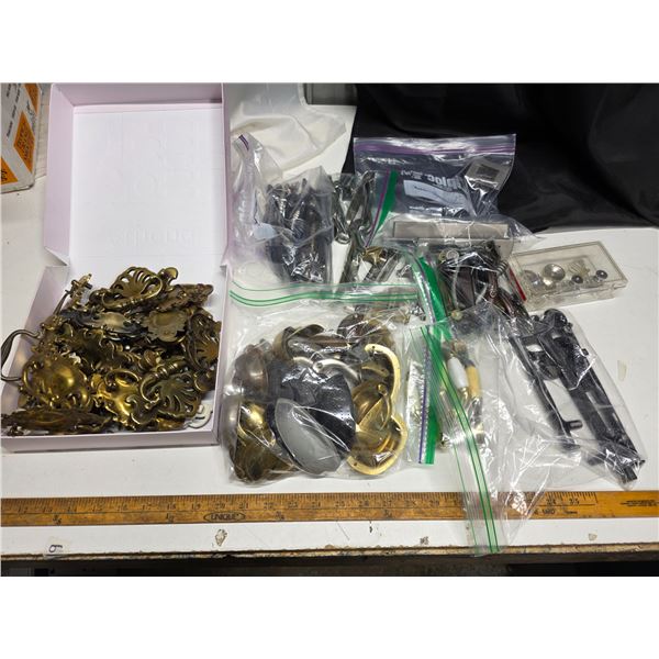 Lot of door knobs and handles