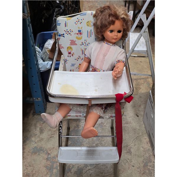 Doll with high chair