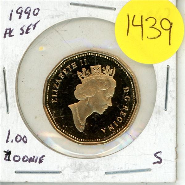 1990  Canadian One Dollar Coin. SP-67