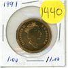 Image 1 : 1991 Canadian One Dollar Coin. MS-64