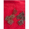 Image 4 : VINTAGE 1950'S BLACK BEADED CLIP-ON & SILVER LACE EARRINGS