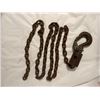 Image 2 : vintage forged steel chain with a hook