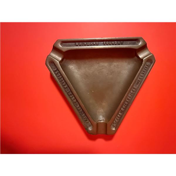 Vintage brass or bronze ashtray from Mainland Foundry
