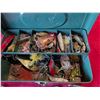 Image 4 : VINTAGE green metal Union Steel Chest tackle box
