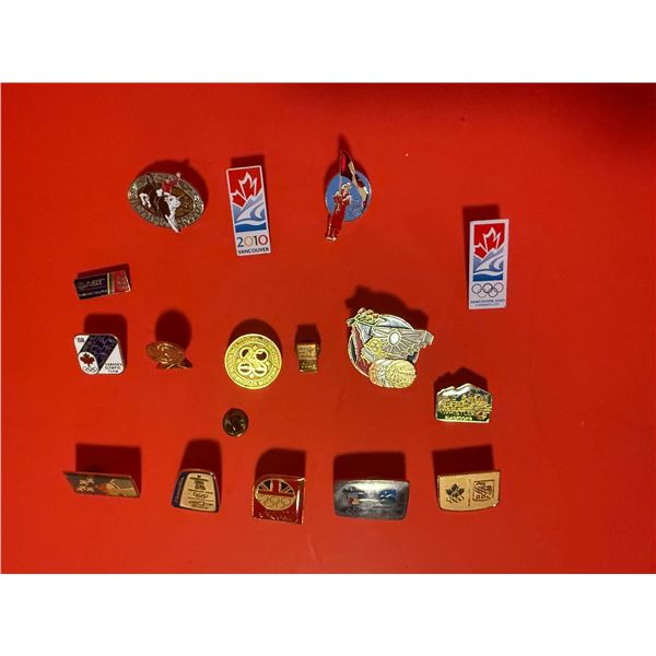 Olympic pins collection of official and unofficial  primarily from the Vancouver 2010 Winter Olympic
