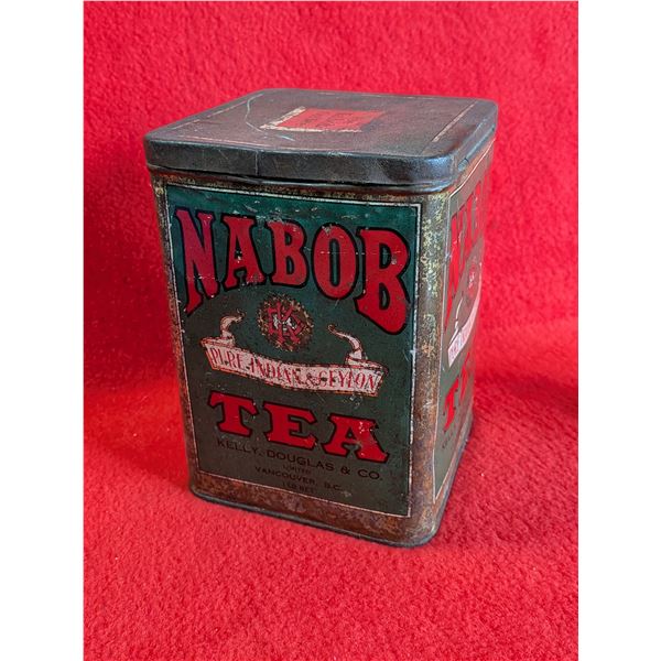 VINTAGE Nabob "Pure Indian & Ceylon" tea tin.
