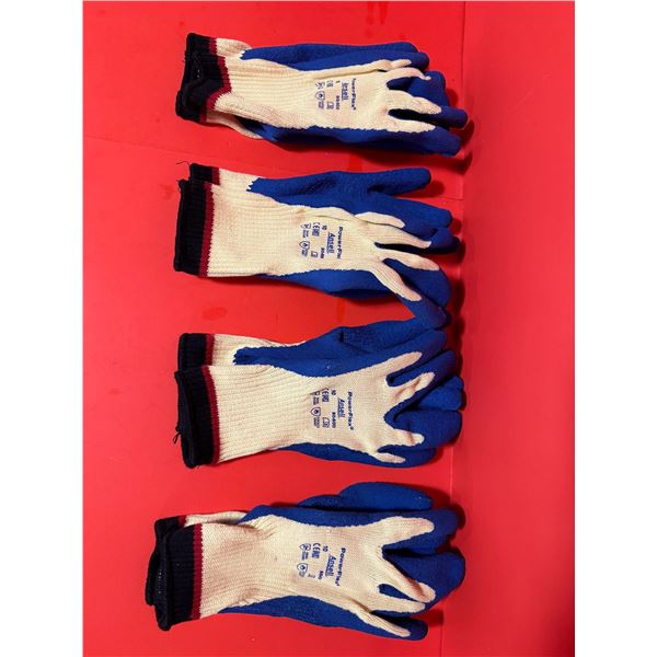 4 pairs of Ansell work gloves