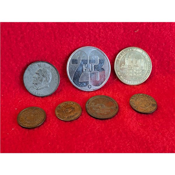 VINTAGE COINS & TOKENS TO
