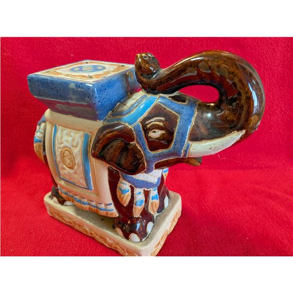 VINTAGE CERAMIC TERRACOTTA ELEPHANT
