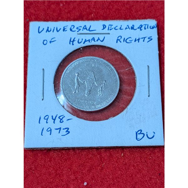 1948-1973 UNIVERSAL DECLARATION OF HUMAN RIGHTS COIN