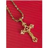 Image 2 : Gold plated cross and gold chain