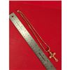 Image 3 : Gold plated cross and gold chain
