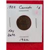 Image 3 : 1922 CANADIAN ONE CENT ( Key date) COIN
