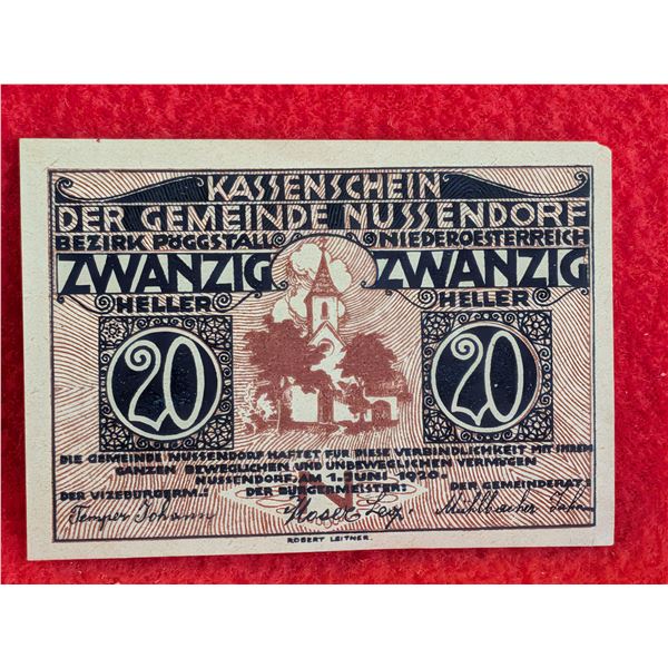 ANTIQUE 1920'S AUSTRIAN CURRENCY