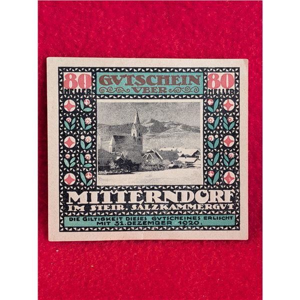 ANTIQUE 1920'S AUSTRIAN CURRENCY