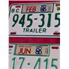 Image 2 : EXPO 1986 BC TRAILER LICENSE PLATES