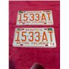 Image 1 : 1976 BC  LICENSE PLATES