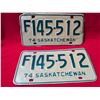 Image 1 : 1974 SASKATCHEWAN FARM LICENSE PLATES