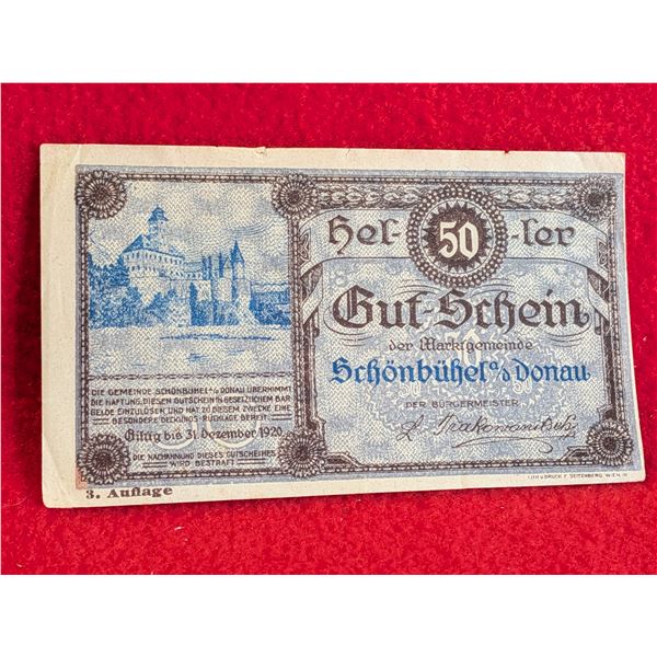 ANTIQUE 1920'S AUSTRIAN CURRENCY