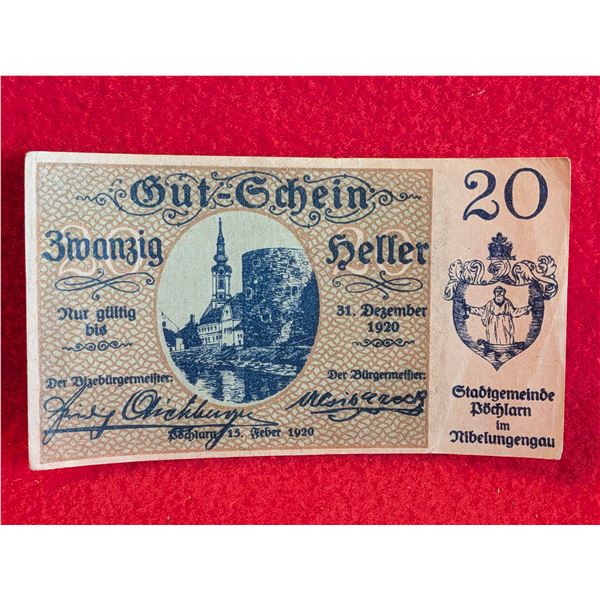 ANTIQUE 1920'S AUSTRIAN CURRENCY