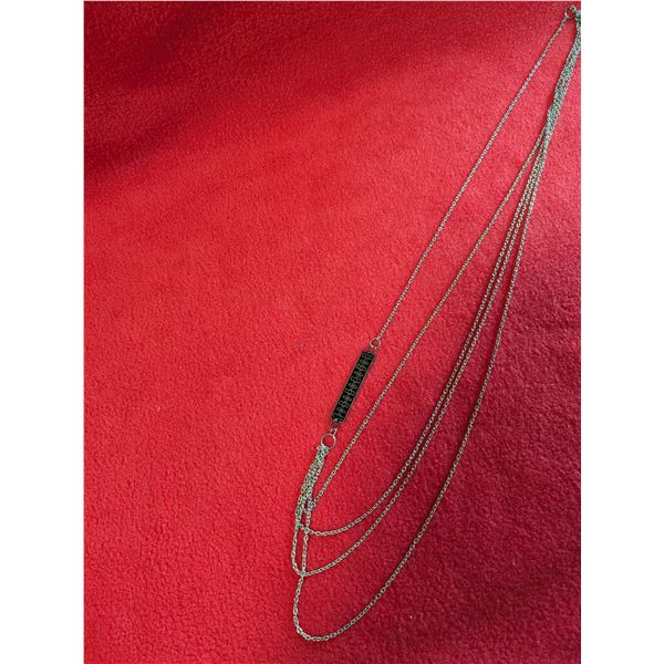 Vintage bronze 17" necklace featuring geometric patterns