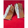 Image 1 : GREEN SAFETY SIZE 9 LEATHER GLOVES