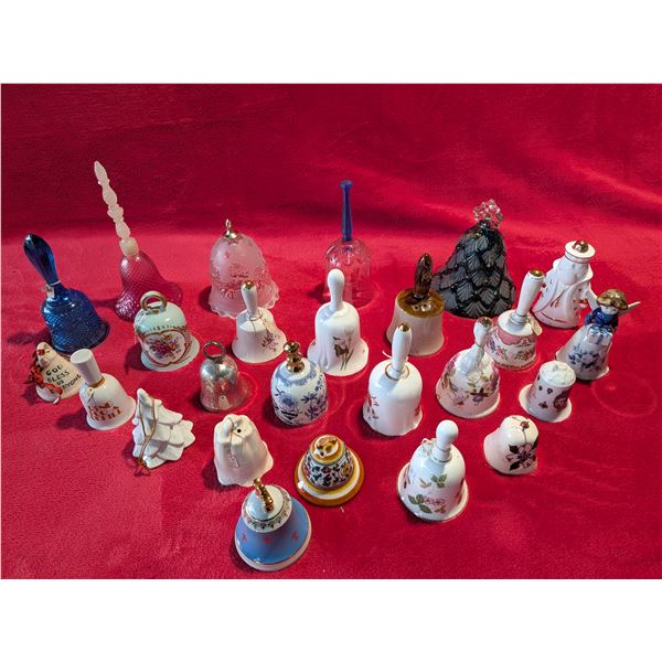 SMALL GLASS BELLS from France, England & Japan