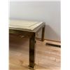 Image 2 : Brass Coffee Table with Stone Inlay