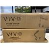 Image 2 : VIVO DOUBLE MONITOR DESK MOUNT, KEYBOARD TRAY AND  SINGLE MONITOR DESK MOUNT, AND SINGLE MONITOR ADJ