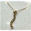 Image 2 : 14KT YELLOW GOLD PENDANT WITH GOLD PLATED STERLING SILVER CHAIN, RETAIL $450.00.