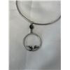 Image 2 : SILVER CHOKER BIB NECKLACE W/ PENDANTS