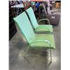 Image 2 : 2 GREEN MESH STACKING PATIO CHAIRS