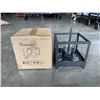 Image 1 : 2 BRAND NEW PATIO FLARE SQUARE BLACK GARDEN / PATIO BURNERS, WITH LED LIGHTING, RETAIL $69 EACH
