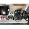 Image 2 : PLAYSTATION DISPLAY SCREEN, AND ASSORTED PLAYSTATION CONTROLLERS AND PS1, ETC