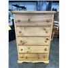 Image 1 : 5 DRAWER PINE HIGHBOY DRESSER