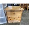 Image 2 : SMALL PINE NIGHT STAND AND PLASTIC ORGANIZER
