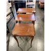 Image 2 : VINTAGE QUEEN ANNE NESTING ENDTABLES, STAMPED 1966