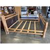Image 2 : KING SIZE LOG BEDFRAME W/ SPLIT BOX SPRING AND MATTRESS