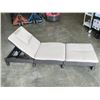 Image 2 : BRAND NEW PATIO FLARE 'LAURA' BROWN SUN LOUNGER, WITH CUSHION AND NECK PILLOW, ADJUSTABLE, RETAIL $4