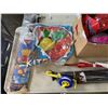 Image 2 : BOX OF ASSORTED KIDS TOYS AND KITES ETC